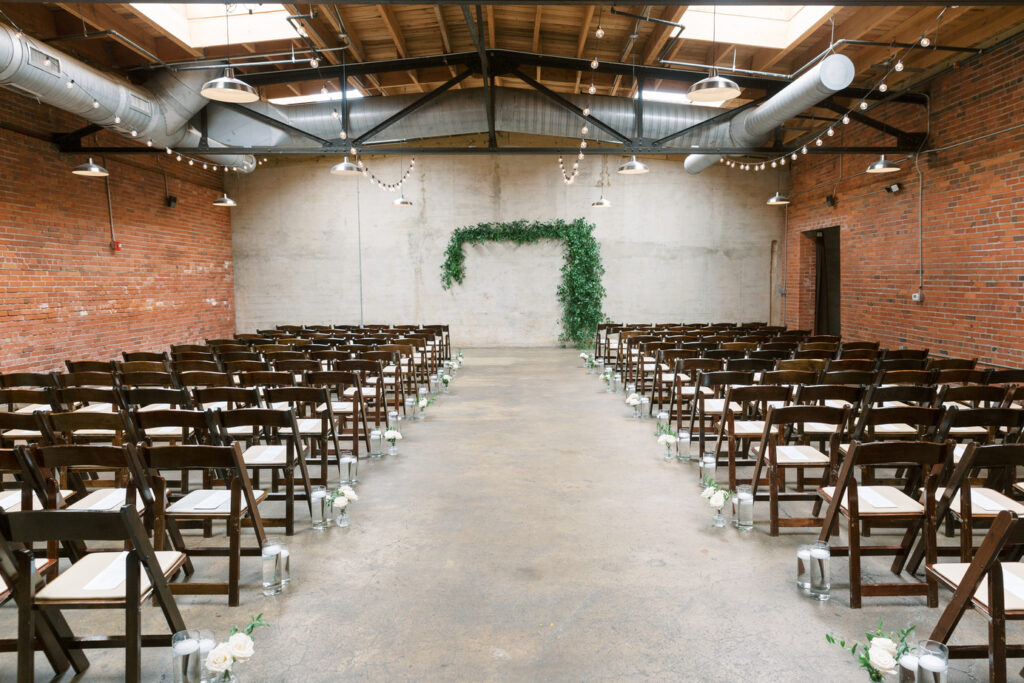 The inside of the standard knoxville downtown showing how much natural lighting there is for wedding ceremonies